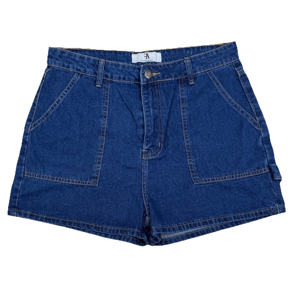 Flying Angel Denim Shorts Womens Size 15/32 Juniors Blue Y2K Casual‎ Chic Retro
